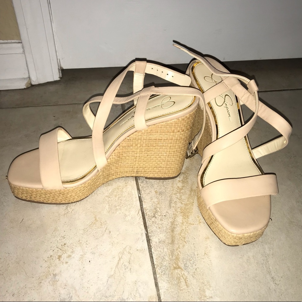 Jessica Simpson Nude Wedges